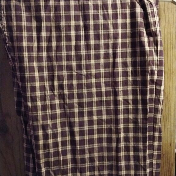 NWT Men's  Plum Plaid Poplin Pajama Pants - Goodfellow & Co  Size L - Picture 3 of 9